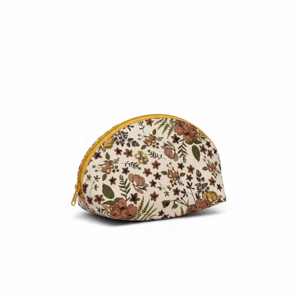Bolsa DESTANY M Floral Castanho