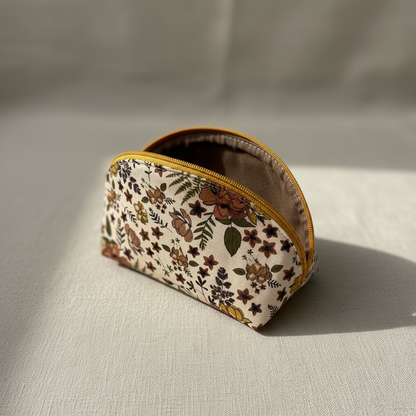 Bolsa DESTANY M Floral Castanho