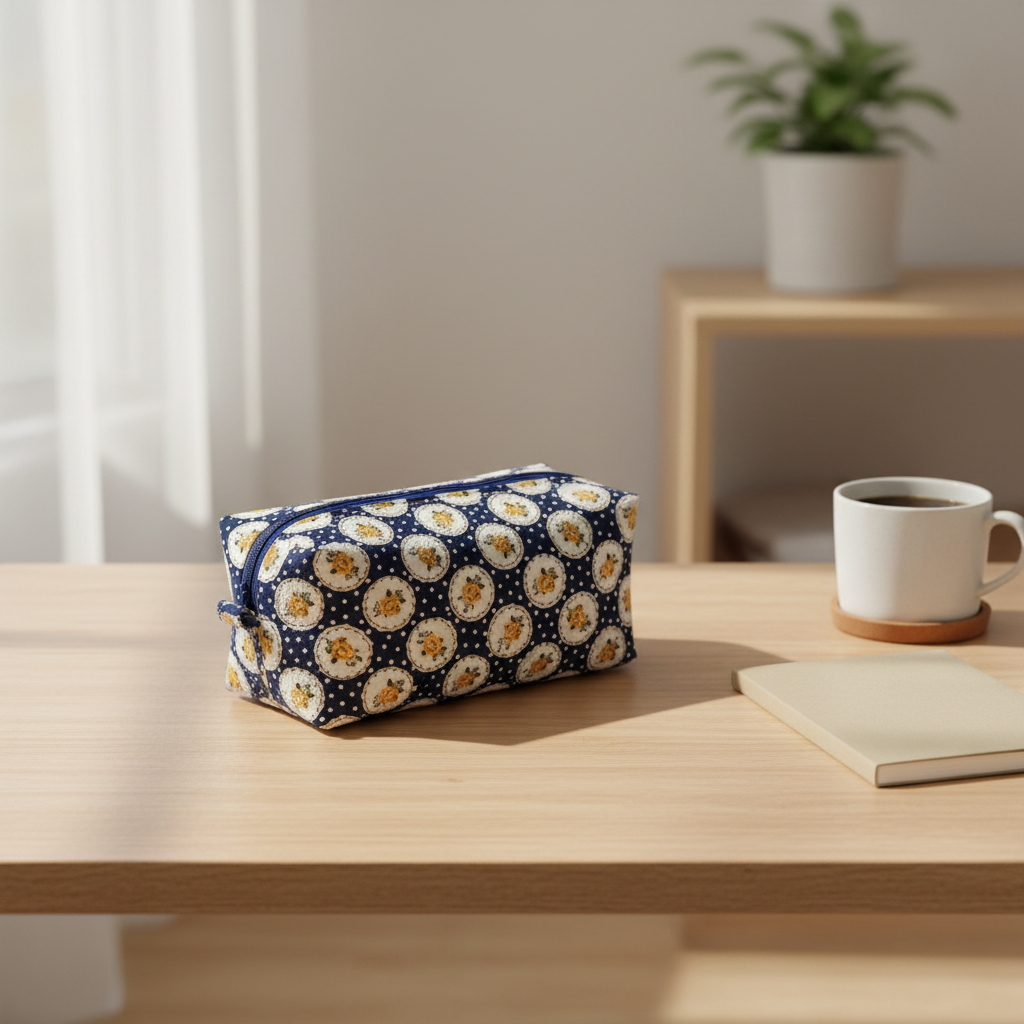 Bolsa ENCANTO Azul Escuro Floral