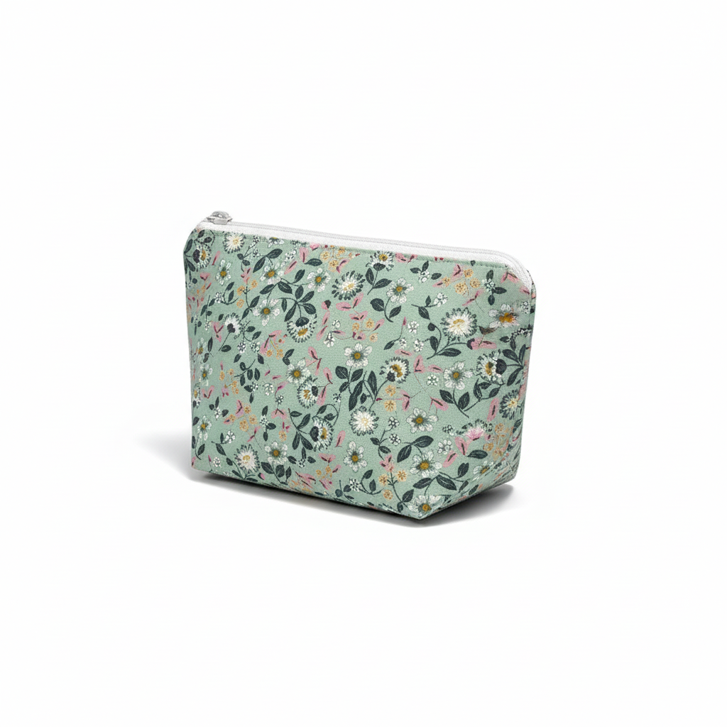 Bolsa JASMIM Floral Verde Água 