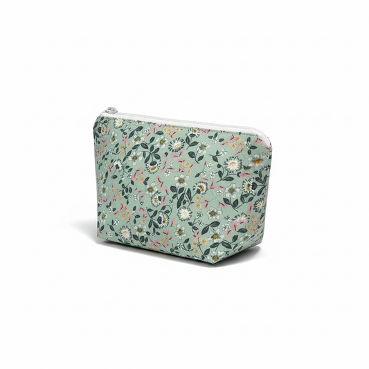 Bolsa JASMIM Floral Verde Água 