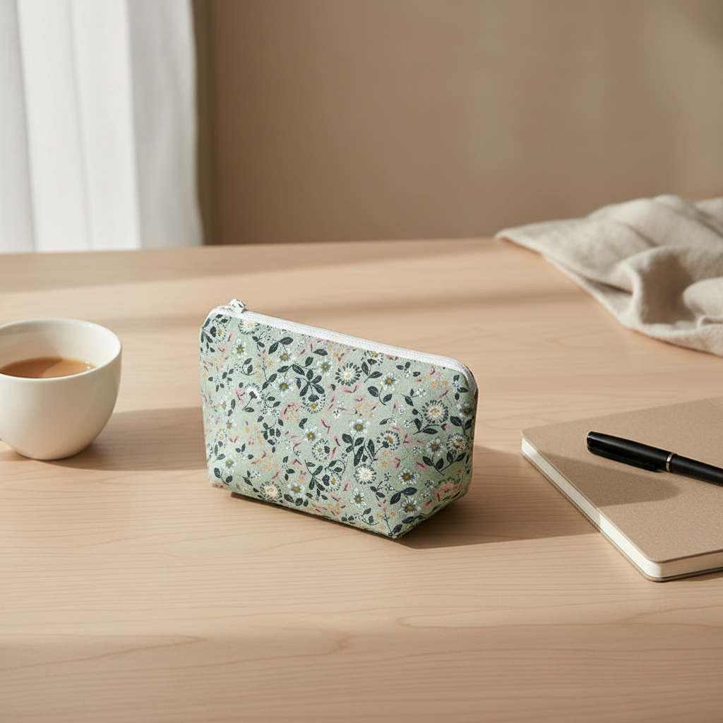 Bolsa JASMIM Floral Verde Água 