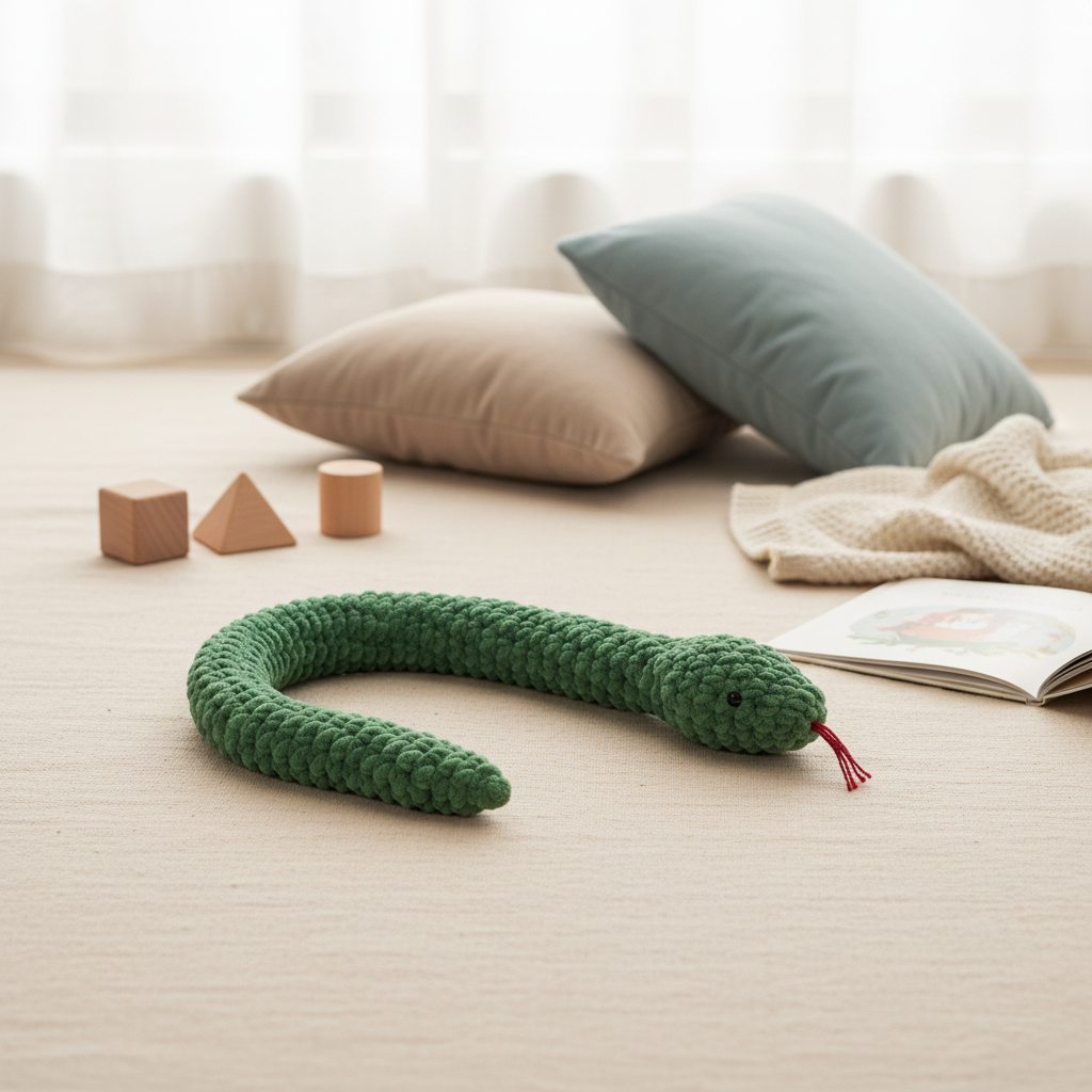 Lifestyle Amigurumi Cobra - Ambiente Infantil Decorativo